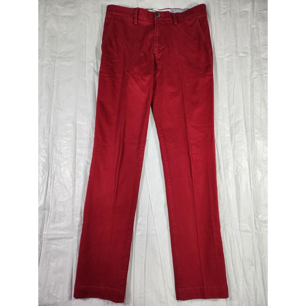 Lacoste Stretch Chino 30x32 Rouge HH9553 00 240 Red Pants Mens Men's Flat Front